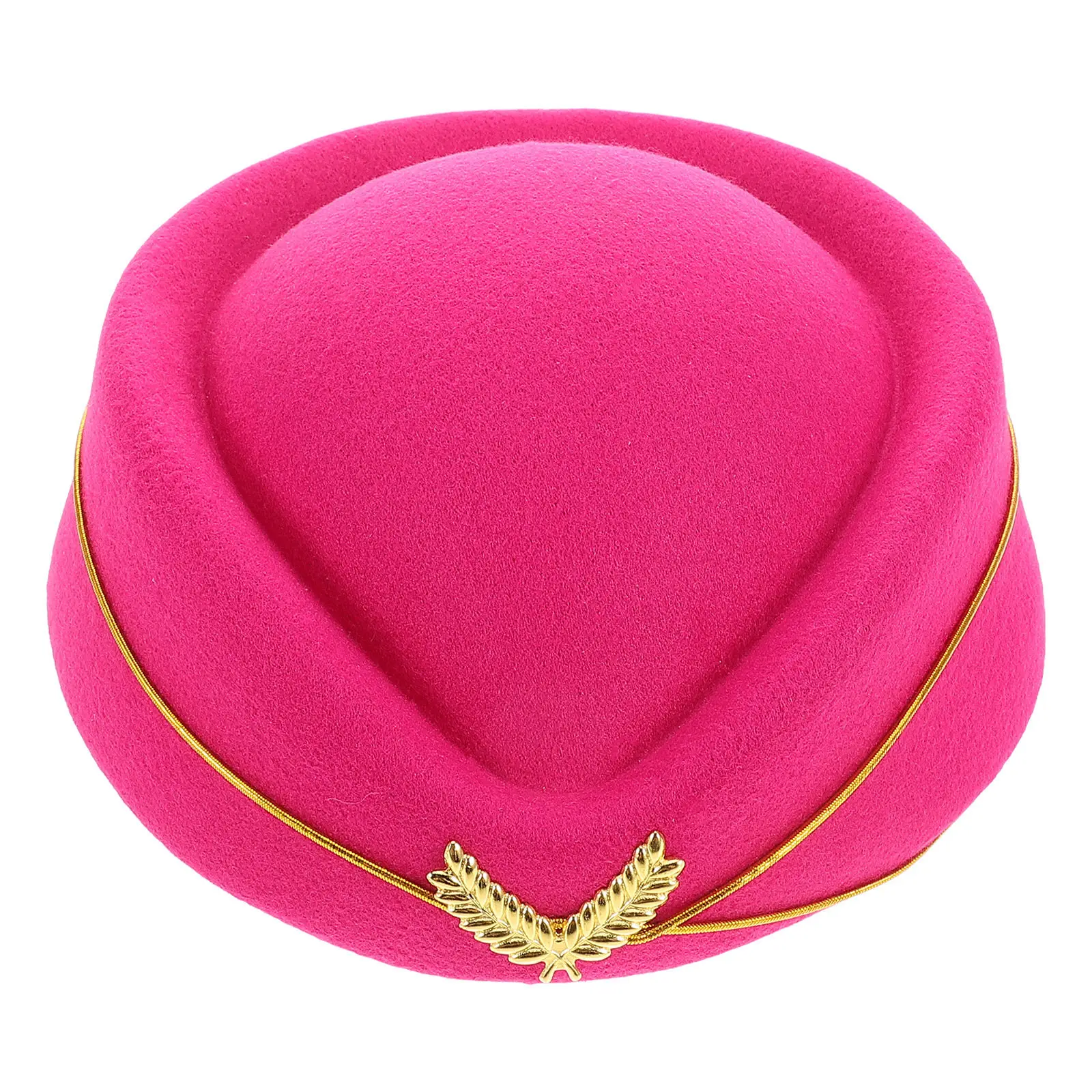 Flight Attendants Hat For Role Play Costume New Year Party Costume Women's Felt Beret Stewardess Air Hostess Cap