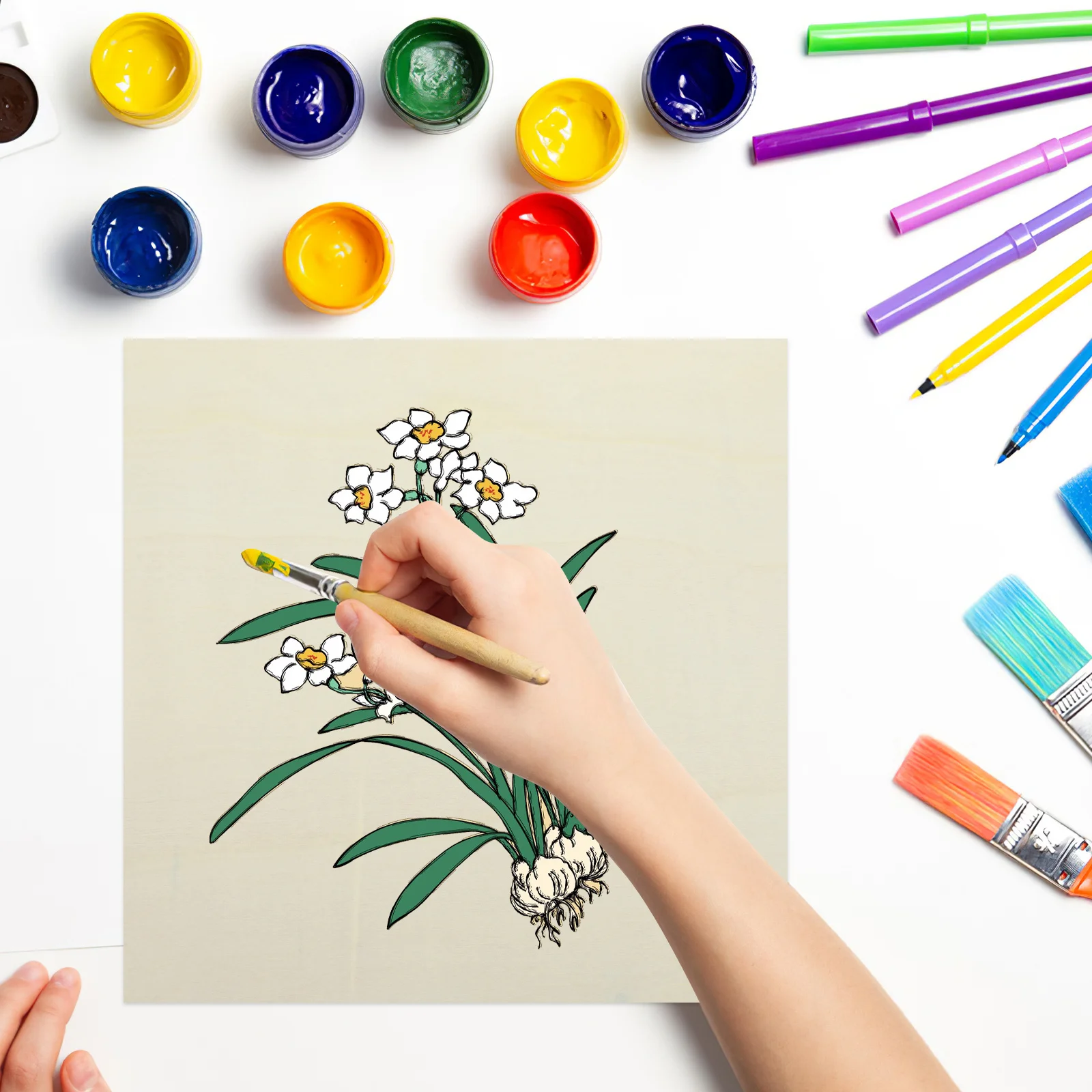 

5Pcs Blank Wooden Sheets Unpainted Wood Cutouts DIY Craft Projects Square Boards Natural Wood Healthy Durable Wooden Cutouts