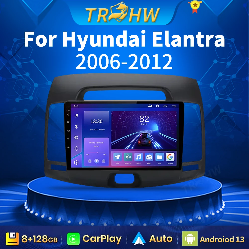 For Hyundai Elantra 4 HD 2006 - 2012 Car Radio Multimedia Video Player Navigation Android No 2din 2 din dvd