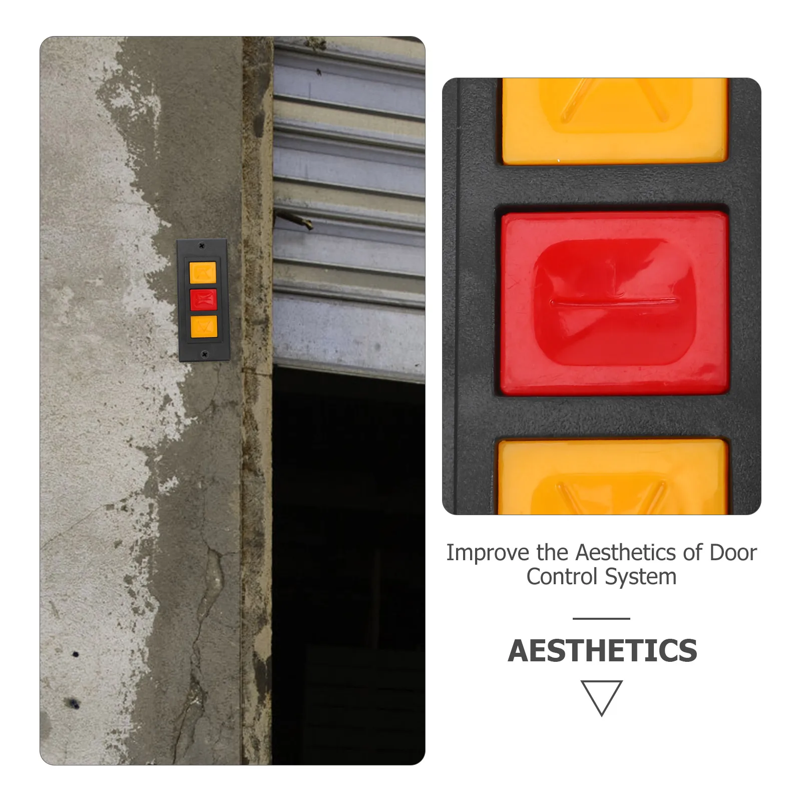 

Electric Door Switch Control Panel Replacement Garage Door Button Copper Core Wall Mount Energy Efficient for Roller