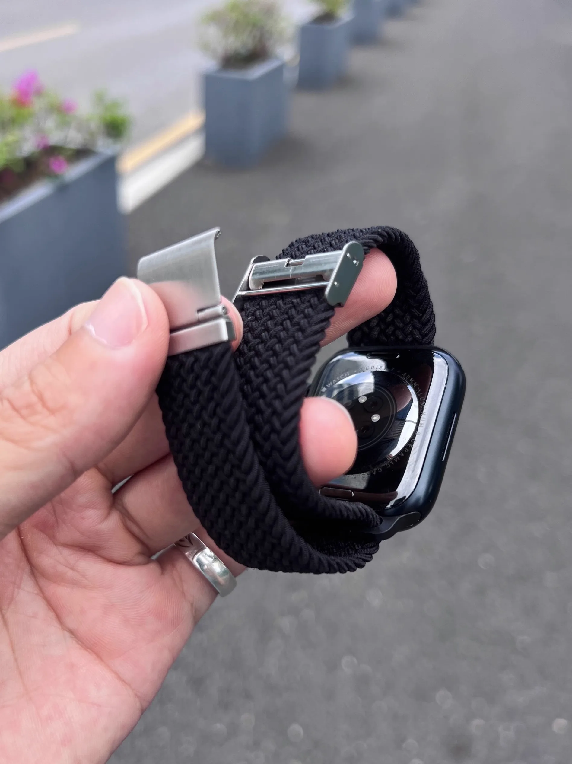 

Kakestorm Buckle Buckle elastic Breathable iwatch strap s987 Braided elastic Ultra Non-magnetic male