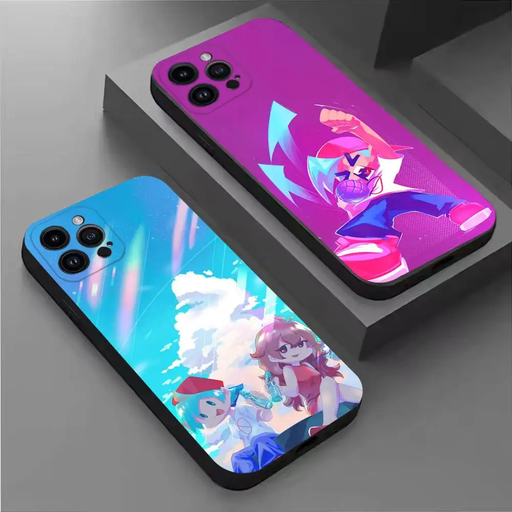 

Game F-Friday Night Funkin Phone Case For iPhone 16,15,14,13,12,11 Plus,Pro Max,XS,X,XR,SE,Mini,8,7,Soft Silicone Black Cover
