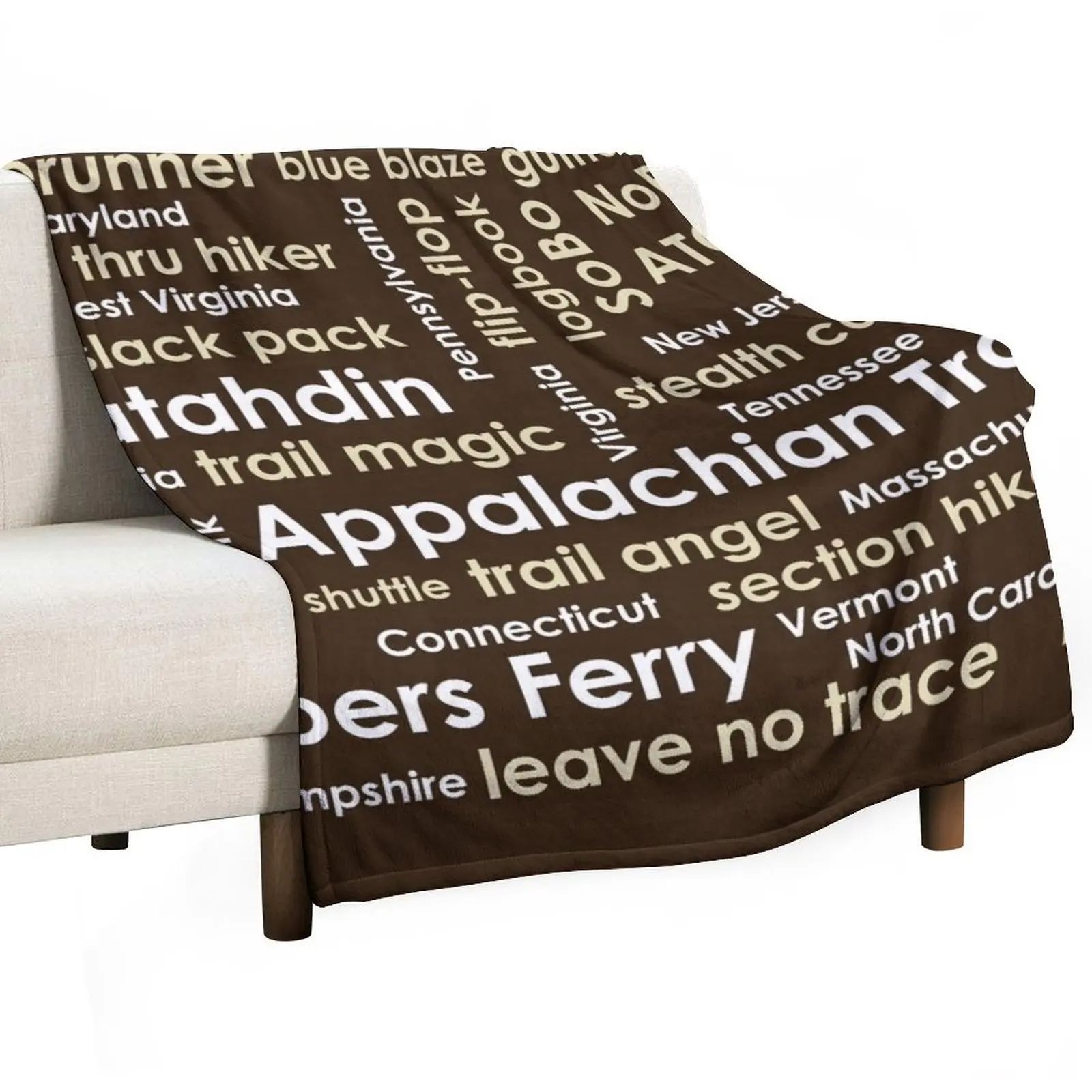 Appalachian Trail Word Cloud Throw Blanket halloween Blankets For Baby Bed linens Sofas decorative Luxury Blankets