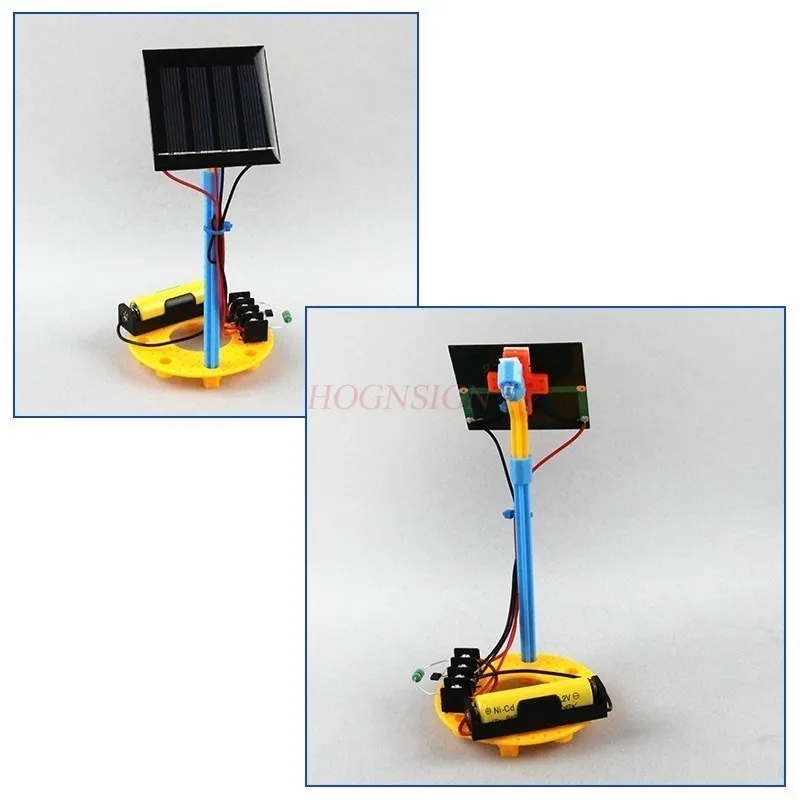 1 set  creative DIY materials for elementary school students, Solar street lights, automatic charging, technology production,