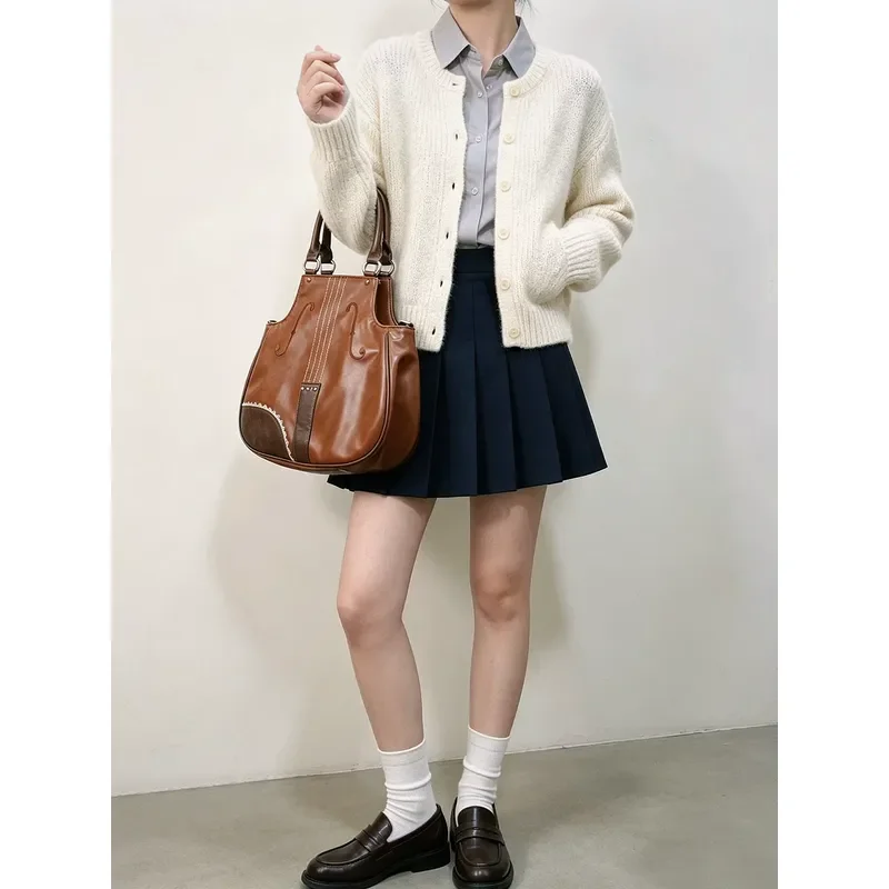 Vintage Lace Violin Tote Bag Japanese Niche Design Retro Medieval Style Simple Casual Shoulder Handbag for Women Daily Use