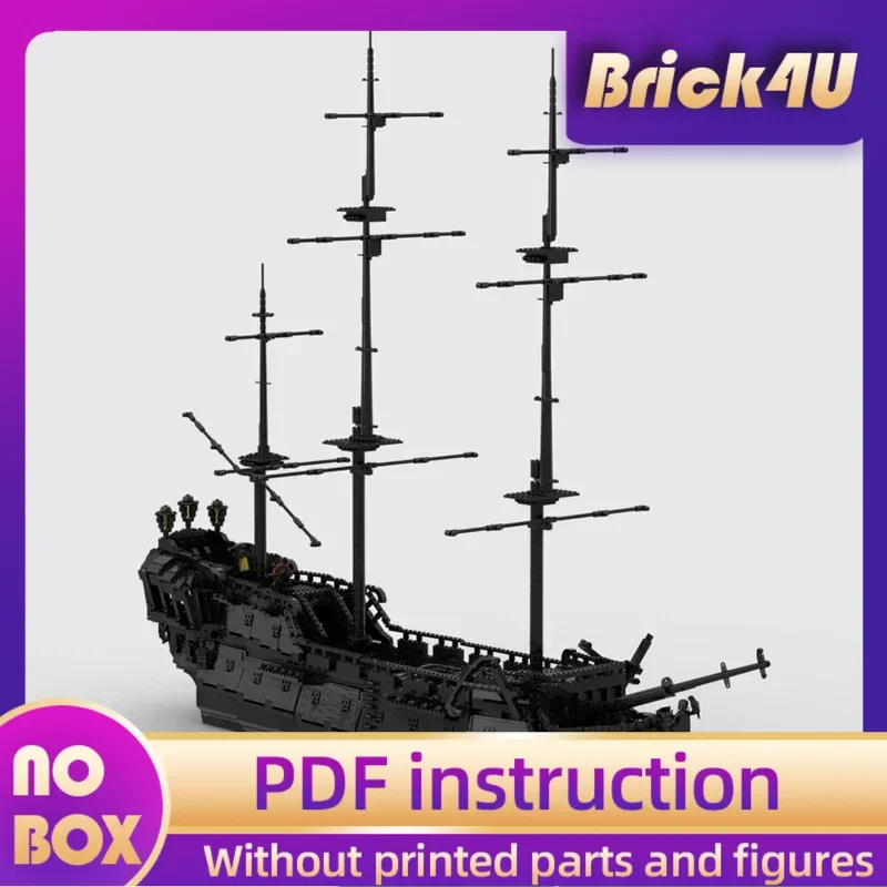 

Классическая модель пиратского военного корабля Moc, строительные кирпичи, морской жемчуг, корабль, технология, модульные блоки, подарок, рождественские игрушки, наборы «сделай сам», сборка