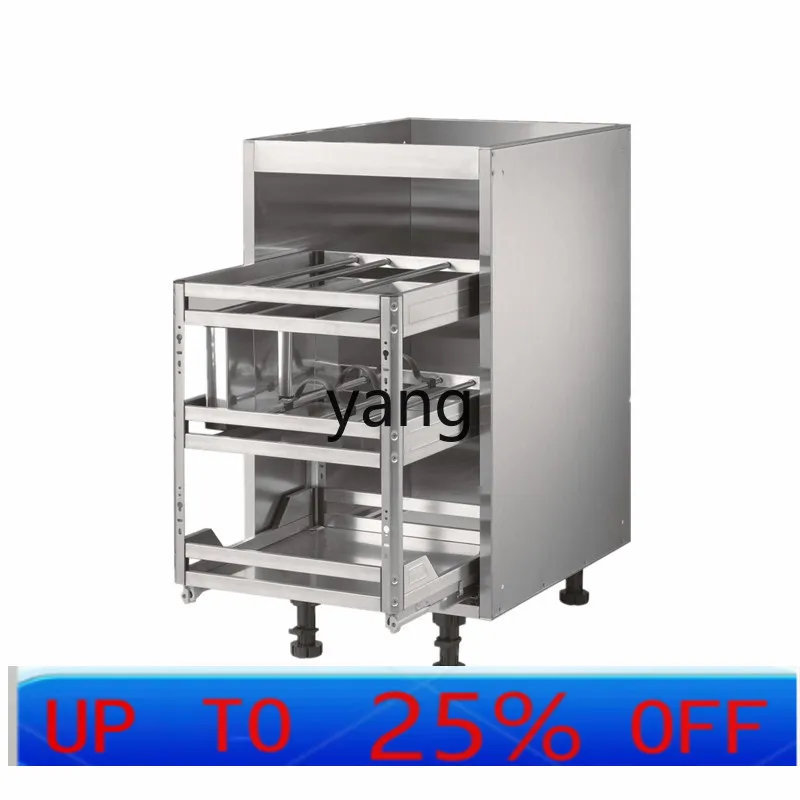 Lh household high-end 304 stainless steel kitchen cabinet body frame seasoning basket cabinet