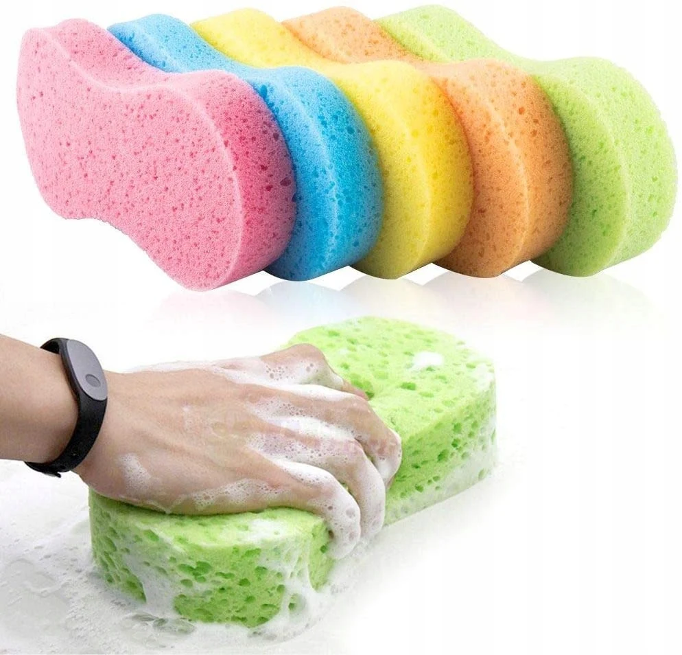 Car Cleaning Sponges Large Honeycomb 8-shaped High-density Sponges Block Car Cleaning Waxing Tool Detailing Accessories