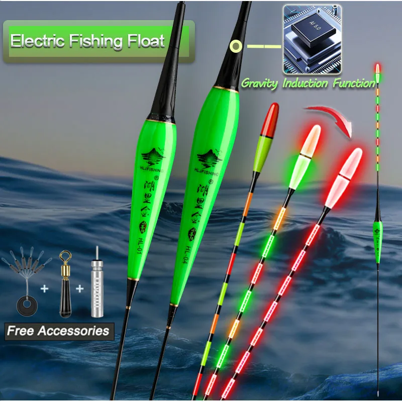 

Smart Electric Fishing Floats Gravity Sensor Function Build-in Smart IC Fish Bite Antenna Color Change Accessories Tackle