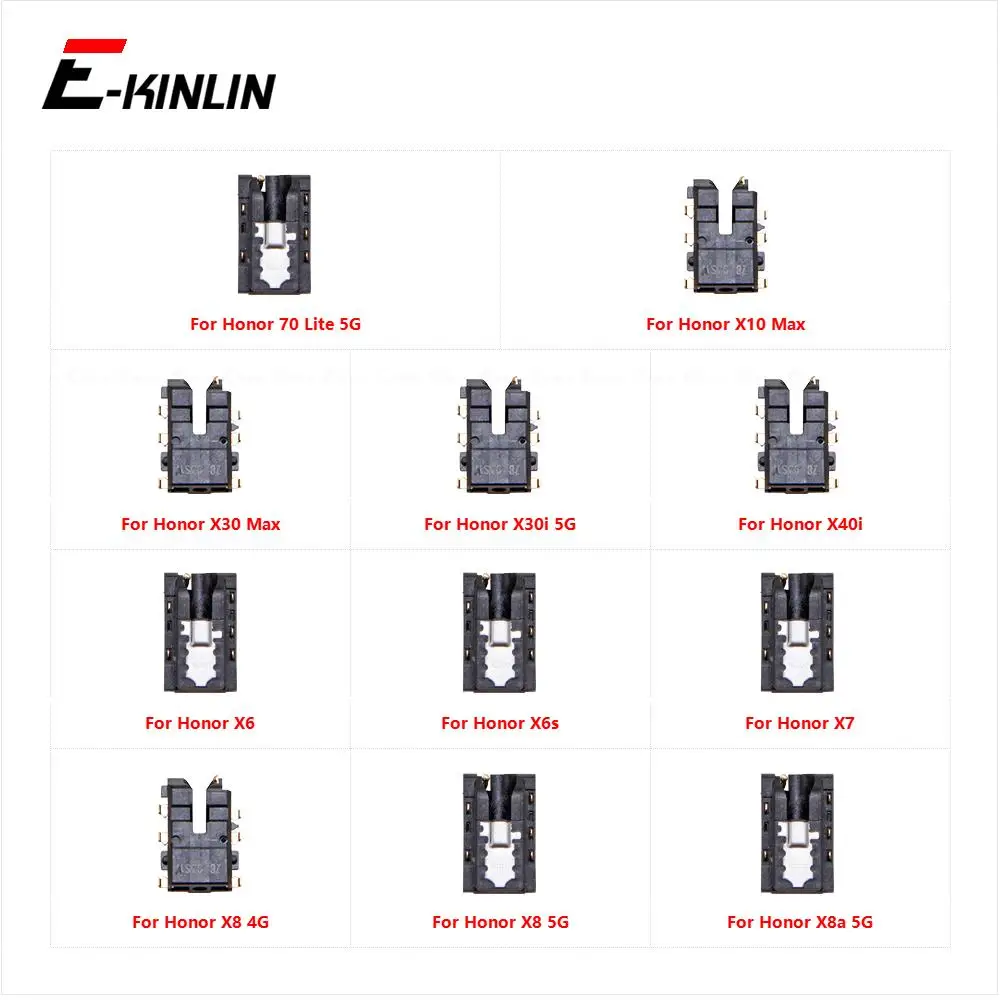 Ear Earphone Headphone Jack Audio Port Connector Flex Cable For HuaWei X10 X30 Max X30i X40i X6 X6s X7 X8 X8a Honor 70 Lite