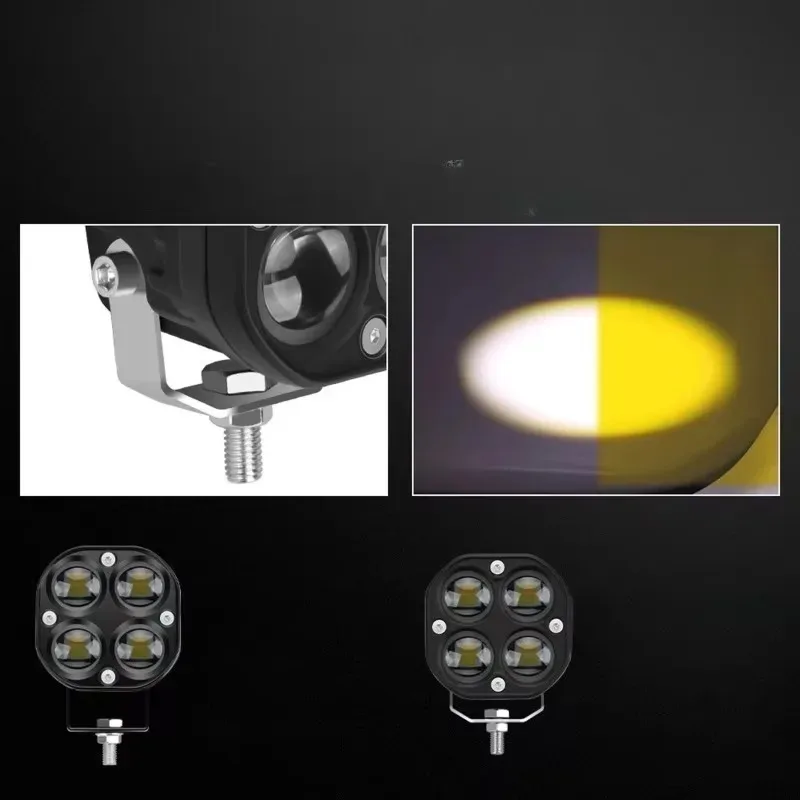 دراجة نارية المصابيح الأمامية الضباب مصباح DRL Spotli 2 قطعة لسيارات الشاحنات SUV على الطرق الوعرة 4x4 12 فولت 24 فولت سيارة Led ضوء العمل بار فلاش مساعد Led