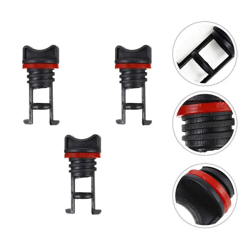 

3 Pcs Kayak Drain Plug Boat Plugs Nylon Scupper Stopper Fingerless Thread Canoe Holes Bung Child