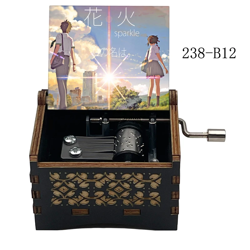 Sparkle Music Box From Your Name Anime Musical Box Gifts for Friends Birthday Holiday Movie Fans Home Ornament