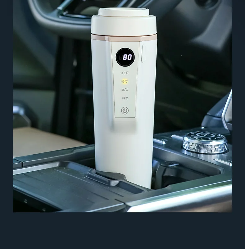 12V/24V Car Electric Hot cup Portable Stainless Steel Kettle  Multifunctional Boiled Water Pot 500ml Travel Keep Warm Teapot