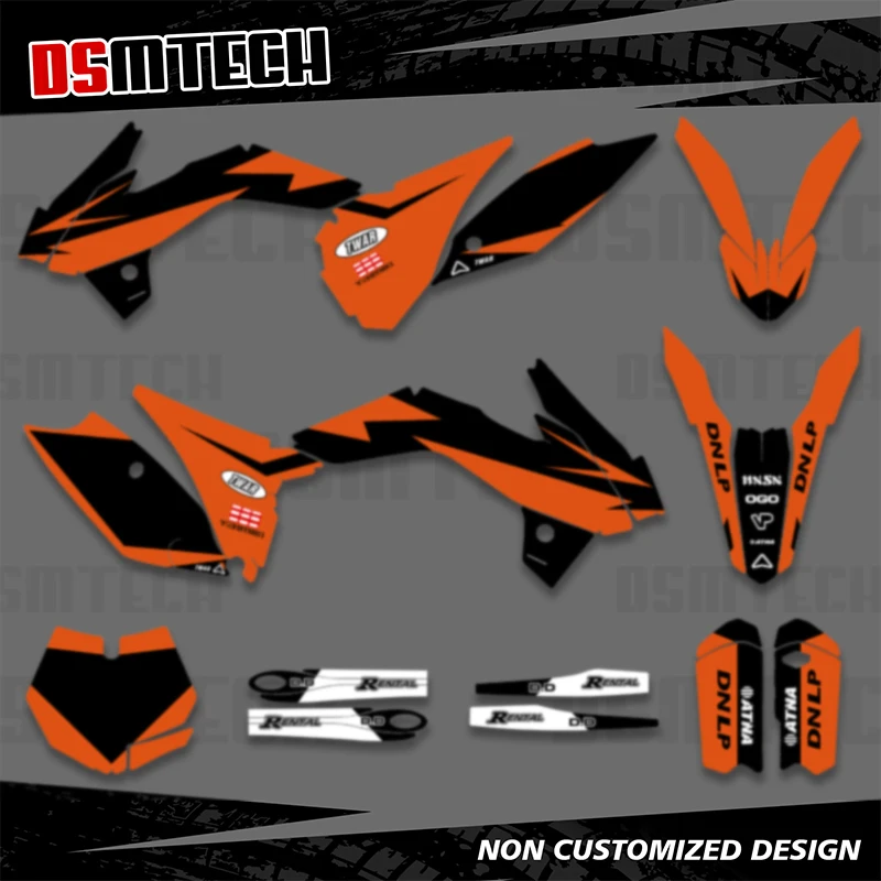 DSMTECH For KTM SX85 SX 85 2013 2014 2015 2016 2017 Motorcycle Graphics Decal Stickers Kits Number Name Background Custom