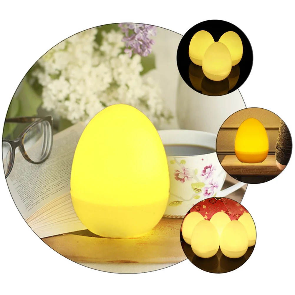 12Pcs Electronic Light Flameless Egg Tealight for Party Wedding Christmas Flicker Tea Light Decoration Bright Glow