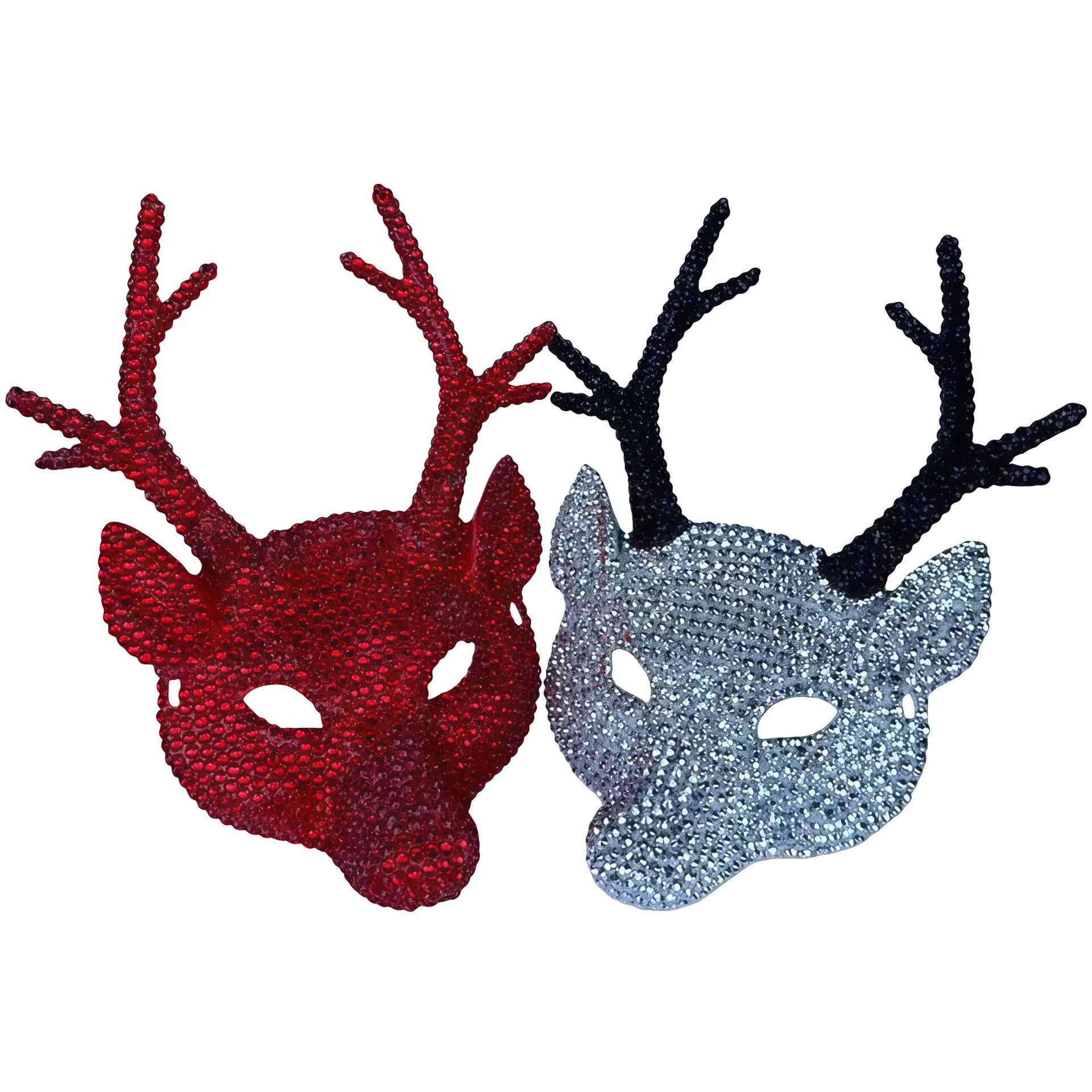 

Маска оленя со стразами для вечеринок, маскарадов, Марди Гра, косплея, выпускных балов, реквизит для Комик-Кона