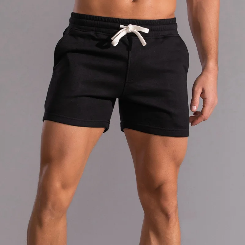 2025 nuevos pantalones cortos para hombre, pantalones cortos de verano, Bermudas informales de algodón para hombre, ropa de marca clásica negra para hombre, pantalones cortos de playa para hombre