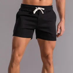 2025 New Men's Shorts Summer Breeches Cotton Casual Sweat Bermudas Men Black Homme Classic Brand Clothing Beach Shorts Male