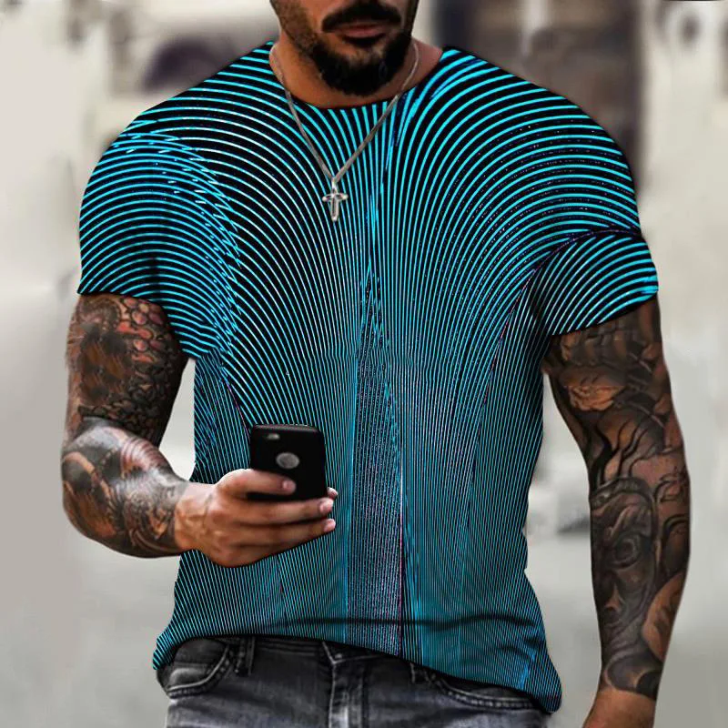 Camiseta 3D deslumbrante estampada masculina e feminina, roupas em tamanho grande, 4 estações, streetwear casual de grandes dimensões, gola redonda, m