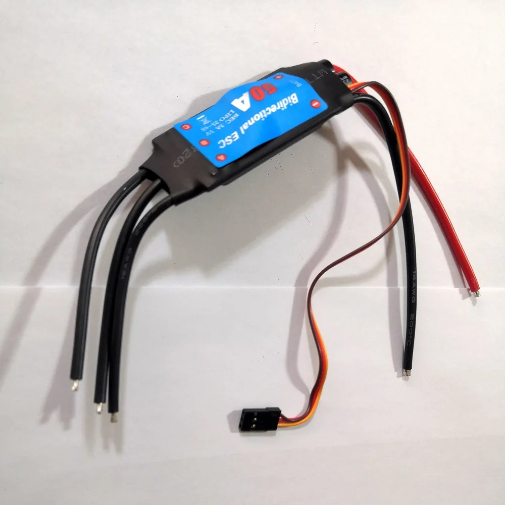 50A Bidirectional brushless ESC for remote control ship pneumatic underwater propelle