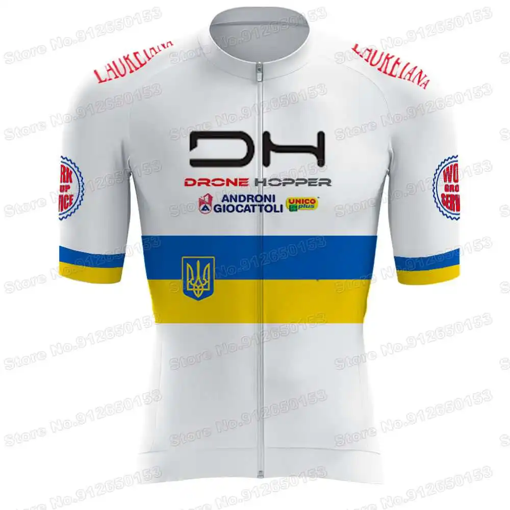 2022 DH Team ANDRONI Cycling Jersey Set Ukraine Cycling Clothing Men Road Bike Shirts Suit Summer Bicycle Bib Shorts MTB Maillot