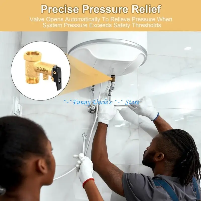 E7CD Inch Thread Brass Valves 0.8MPa Pressure Limiter for Residential Commercial