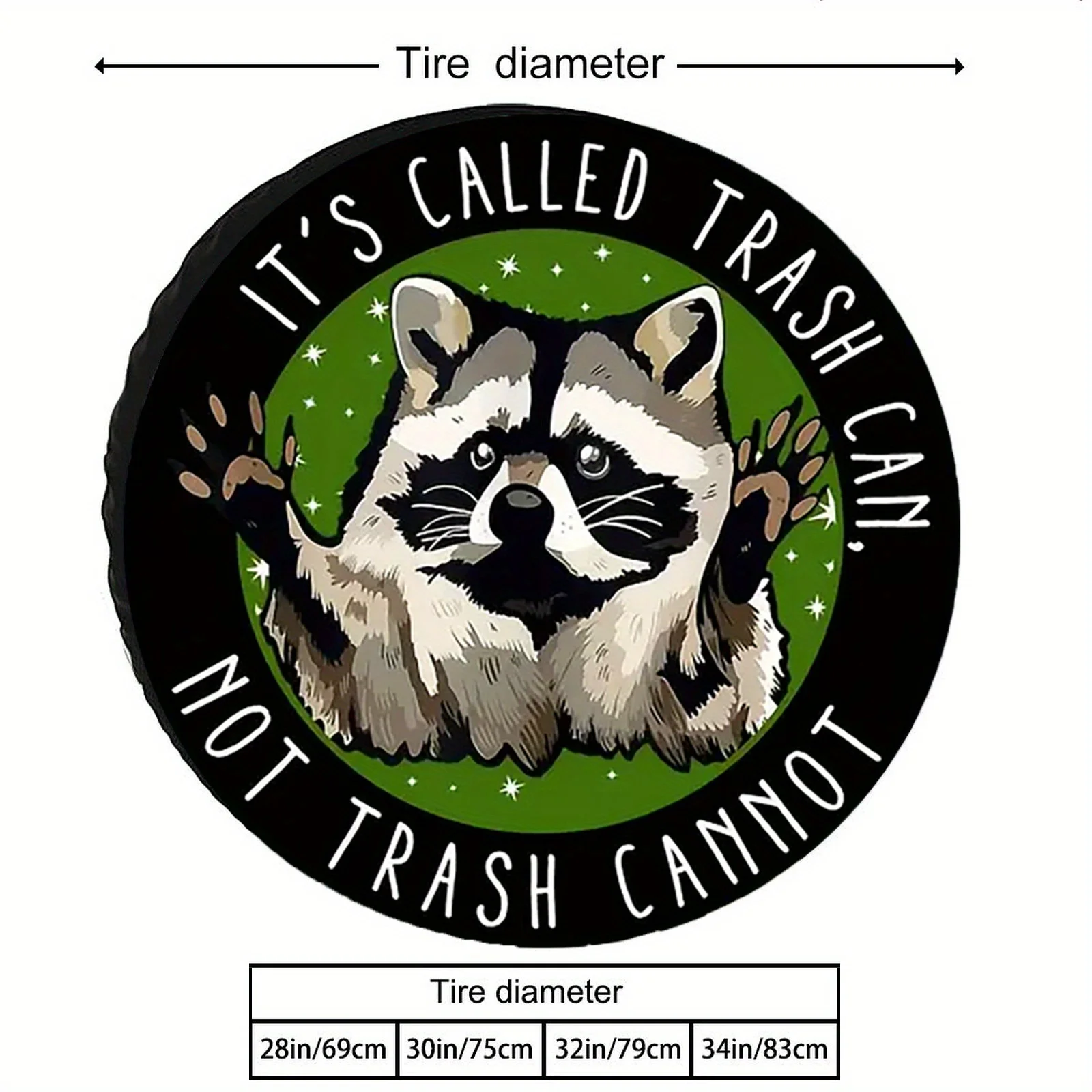 Hug Pattern From Little Raccoon, Multifunctional Spare Tire Cover, Fashionable Tire Cover, Spare Tire Cover, Multiple Styles And