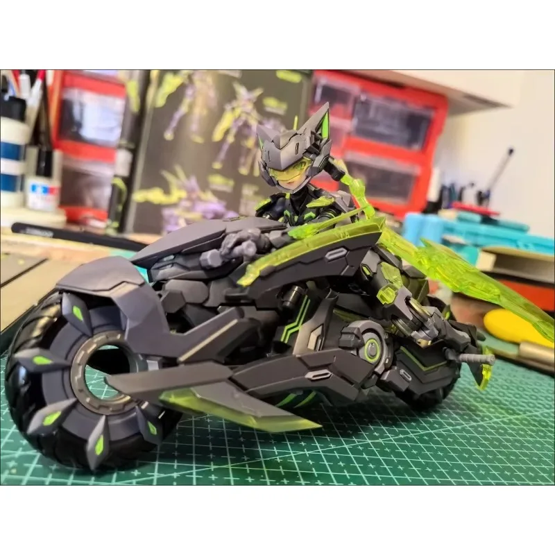 

AniMester Original Model Kit SUNSHANGXIANG Motorcycle Girl 1/12Anime Action Figure Assembly Model Toy for Boys Gifts H=170mm