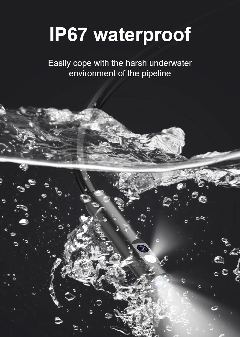 2K HD Industrial Endoscope Single Dual WiFi Borescope Inspection Camera IP67 Waterproof Pipeline Borescope For iPhone Android