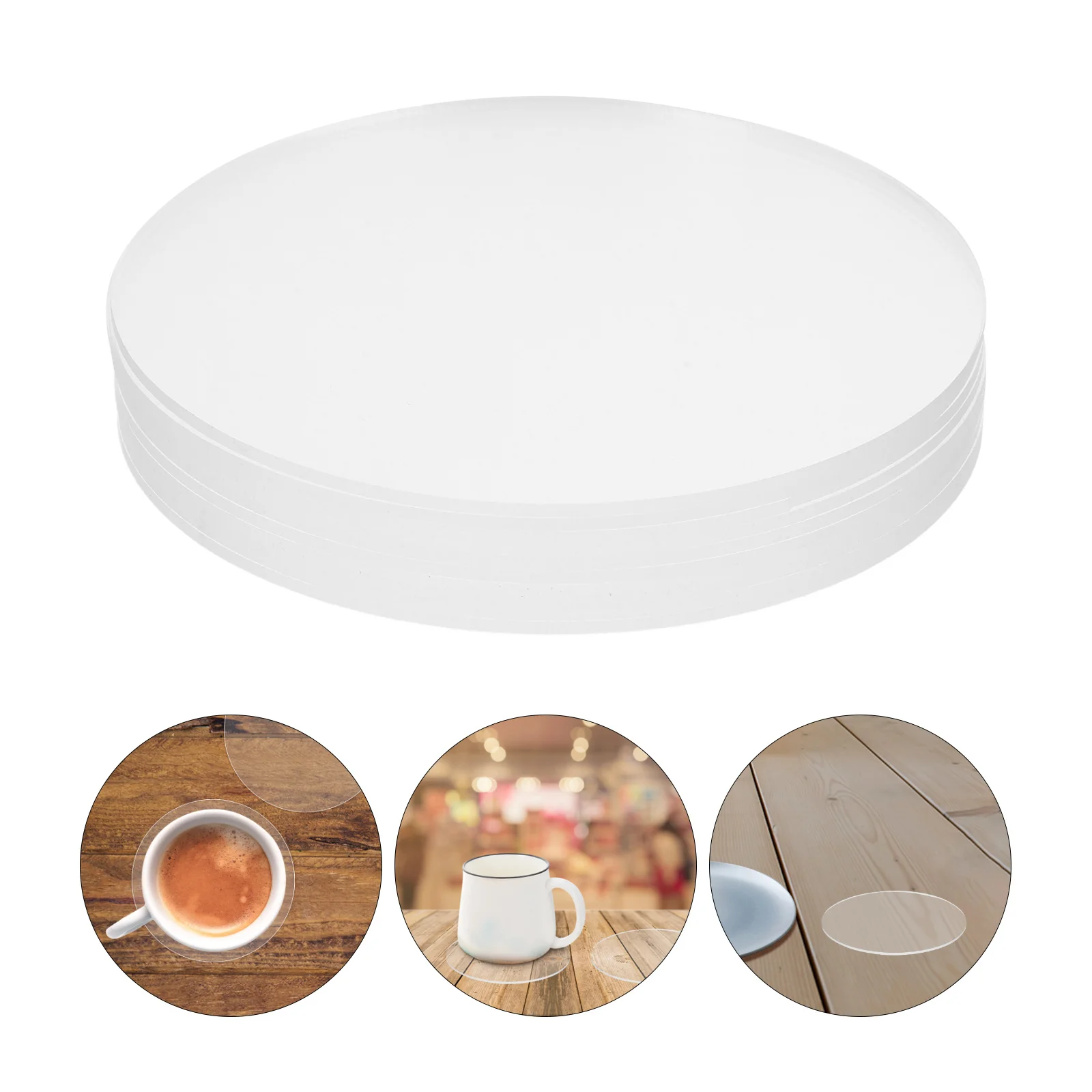 

10Pcs Transparent Round Disc Handmade Acrylic Bases Clear Plastic Circles Stable Craft Pads DIY Art Projects Round Disc