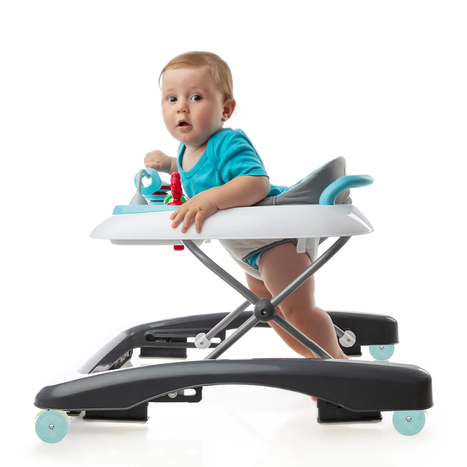 4-delige stille kinderwagenwielen Draaibare vervangende onderdelen Gemakkelijk los te maken Plug-in Ontwerp Peuter Walker Accessoires Kinderwagen