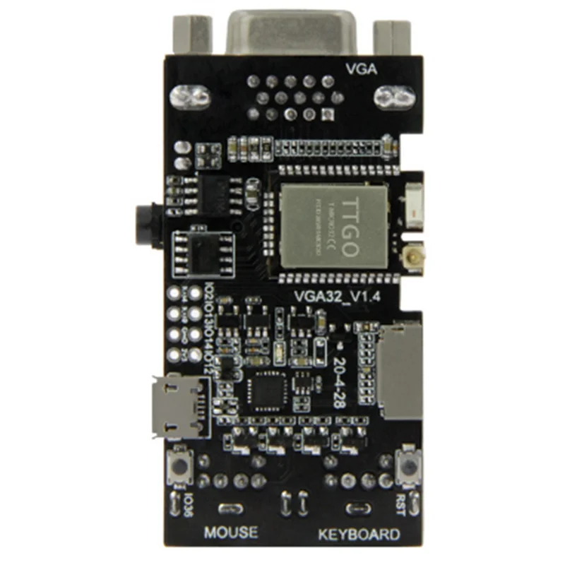 Ttgo vga32 vga esp32 psram module v1.4 controlador, ps/2 mouse teclado, placa gráfica, circuito terminal ansi/vt