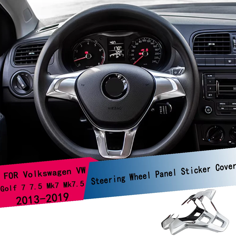 Auto-Lenkradabdeckung Zierleiste Aufkleber für Volkswagen VW Golf 7 GTI MK7 POLO Jetta MK6 Tiguan Touran Caddy Amarok Lavida Passat