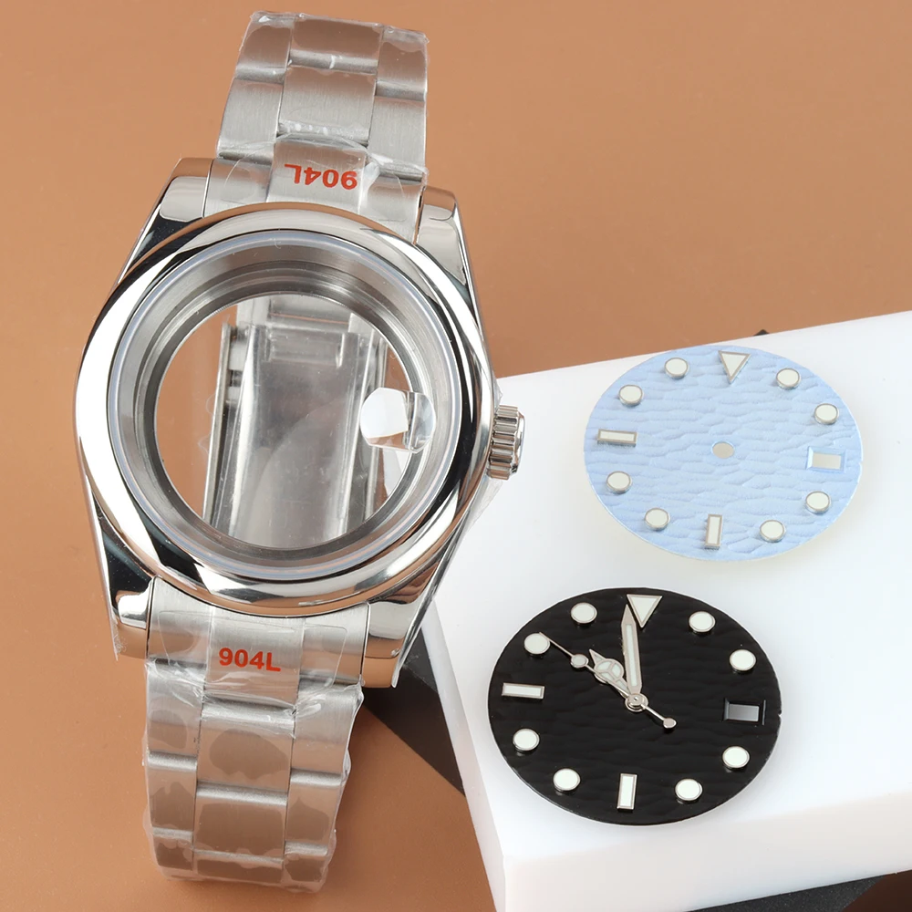 

Watch Case 36mm 39mm Oyster Strap with 28.5mm Wave Dial and Hands For NH35 NH36 Movement 316L Stainless Steel DATEJUST Case