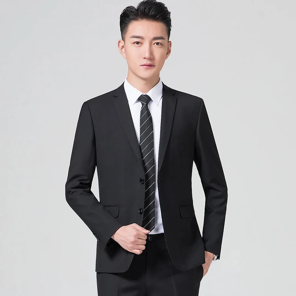 

Men's three-piece suit (jacket, vest, pants) professional formal suit for men, slim fit, custom made best man and groom dress