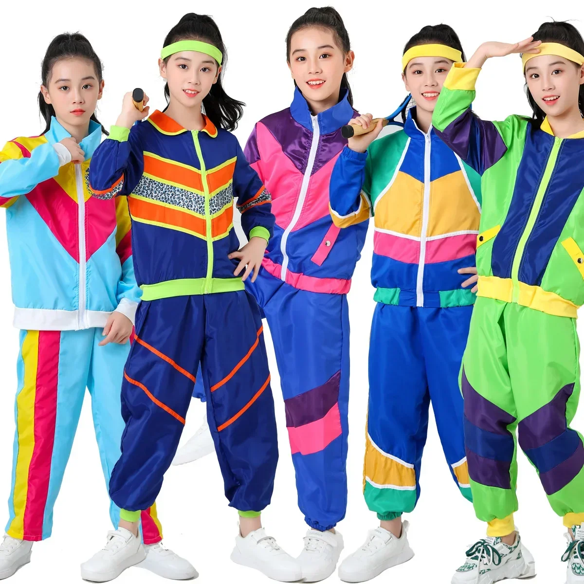 

Unisex Disco Clothing For Boys And Girls Dance Sports Hip Hop Costume With Gothic Jacket And Shorts