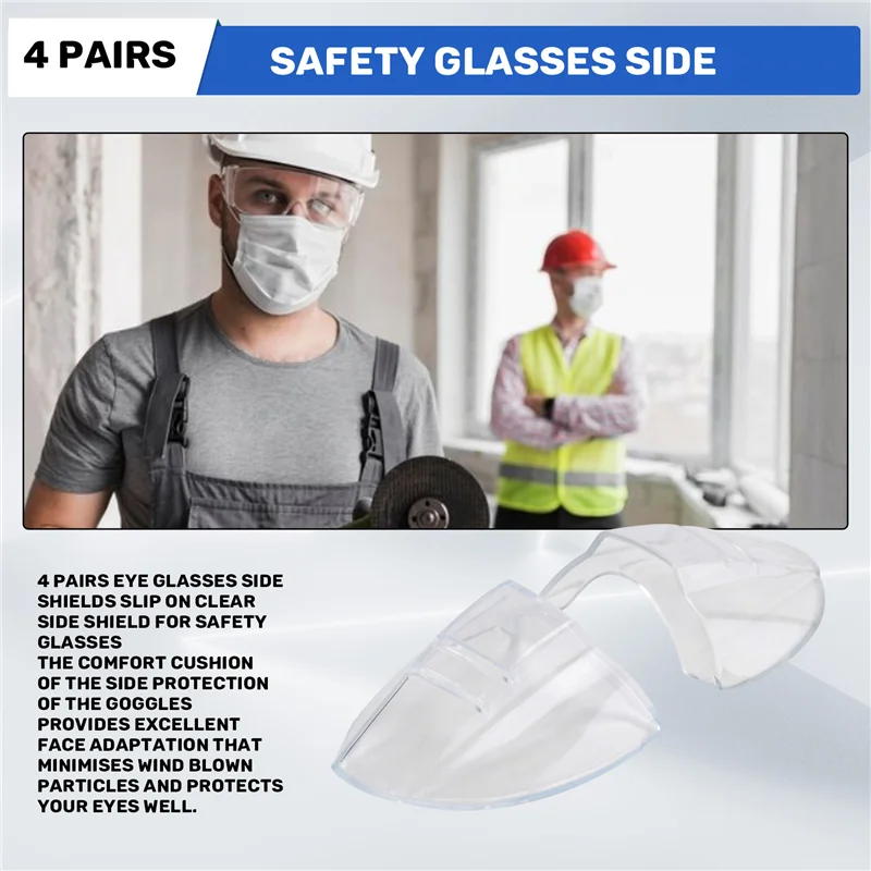 

Eye Glasses Side Shields Slip On Clear Side Shield For Safety Glasses