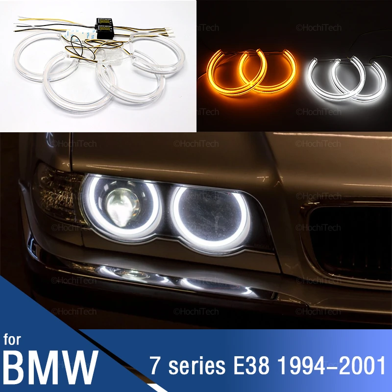 

Car Angel Eyes Ring Led Headlight DRL Light Horseshoe Shape for BMW 7 series E38 1994-2001 728i 728iL 730i 730iL 735i 735il 740i