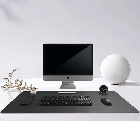 MIIIW Överdimensionerad läderkorkmusmatta Dubbelsidig vattentät mjuk hållbar 900*400 mm bekväm pekskärmsmatta stor musmatta 10 best sales miiiiw - №5