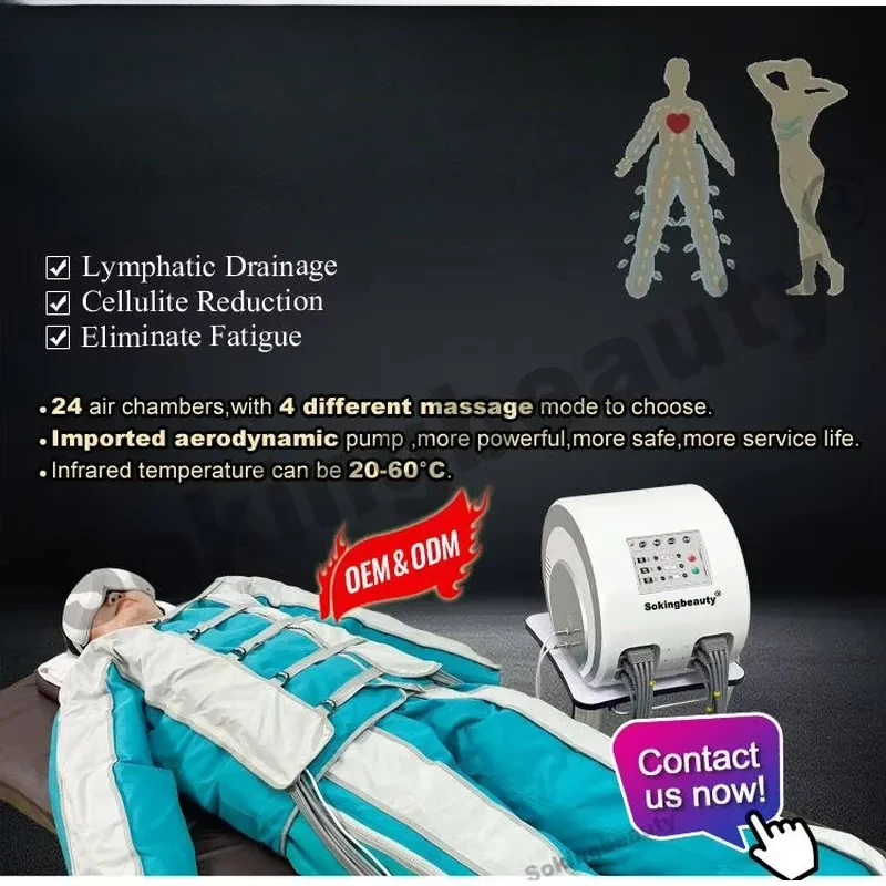 New Arrival Air Compression Pressure Therapy Cellulite Reduction Accelerates Metabolism 24L
