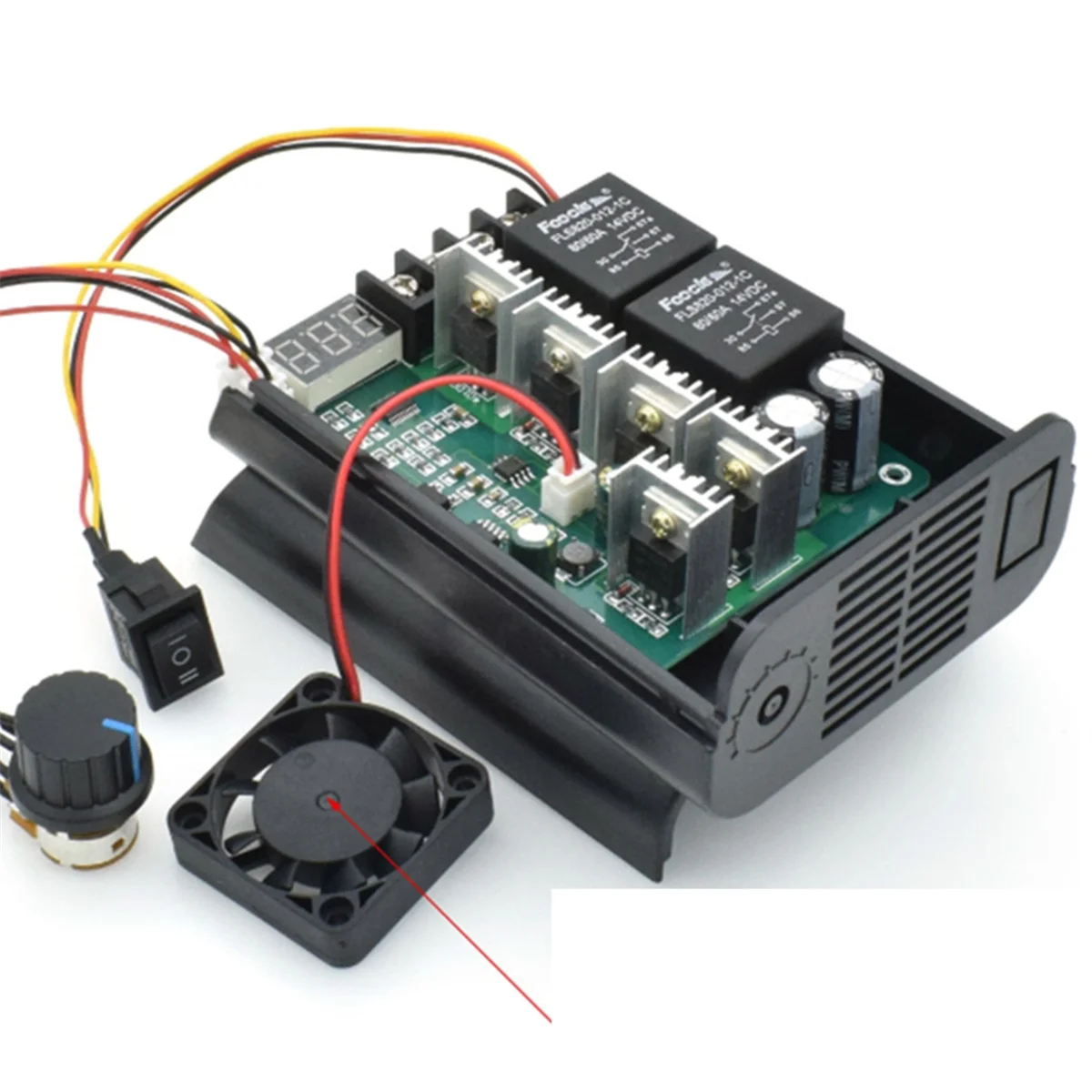 ABZV-DC 10-55V 60A PWM controlador de velocidad del Motor 0-100% RPM LED Digital ajustable CW CCW interruptor de Control de Motor inverso adelante