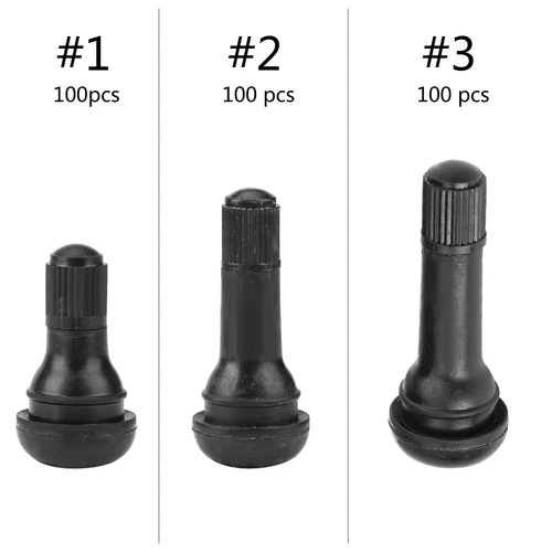 Imagen 2 del producto Válvula de neumático sin cámara para coche, vástagos de aleación de goma, Universal, TR412, TR413, TR414, 100 piezas