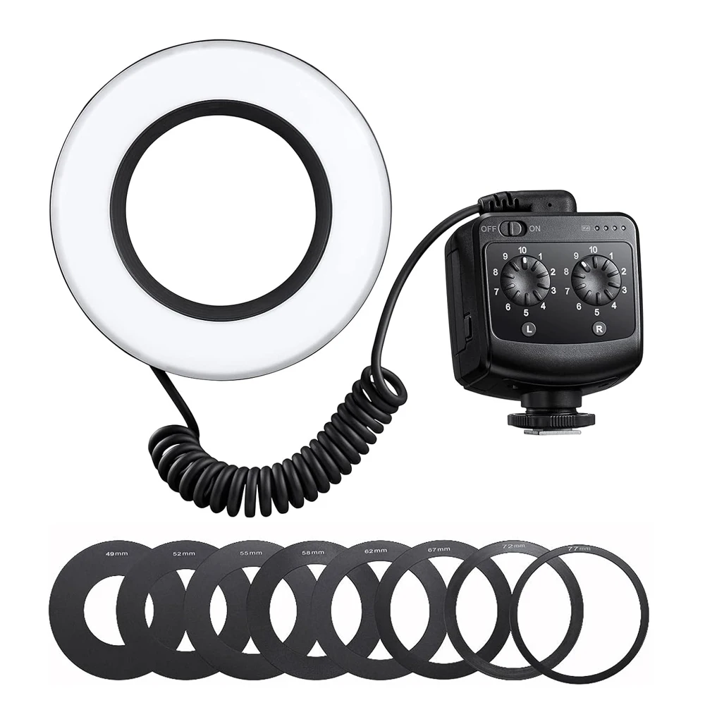 

Godox RING72 Macro LED Ring Light with 8 Lens Adapter Rings for Canon Nikon DSLR Cameras