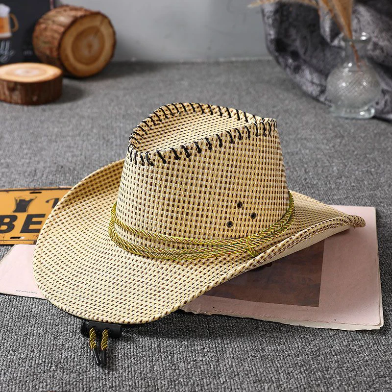 European Retro Cowboy Hat Farm Sun Protection Hat Big Hat Brim Sun Protection Effect Is Better For Outdoor Travel Outdoor Travel