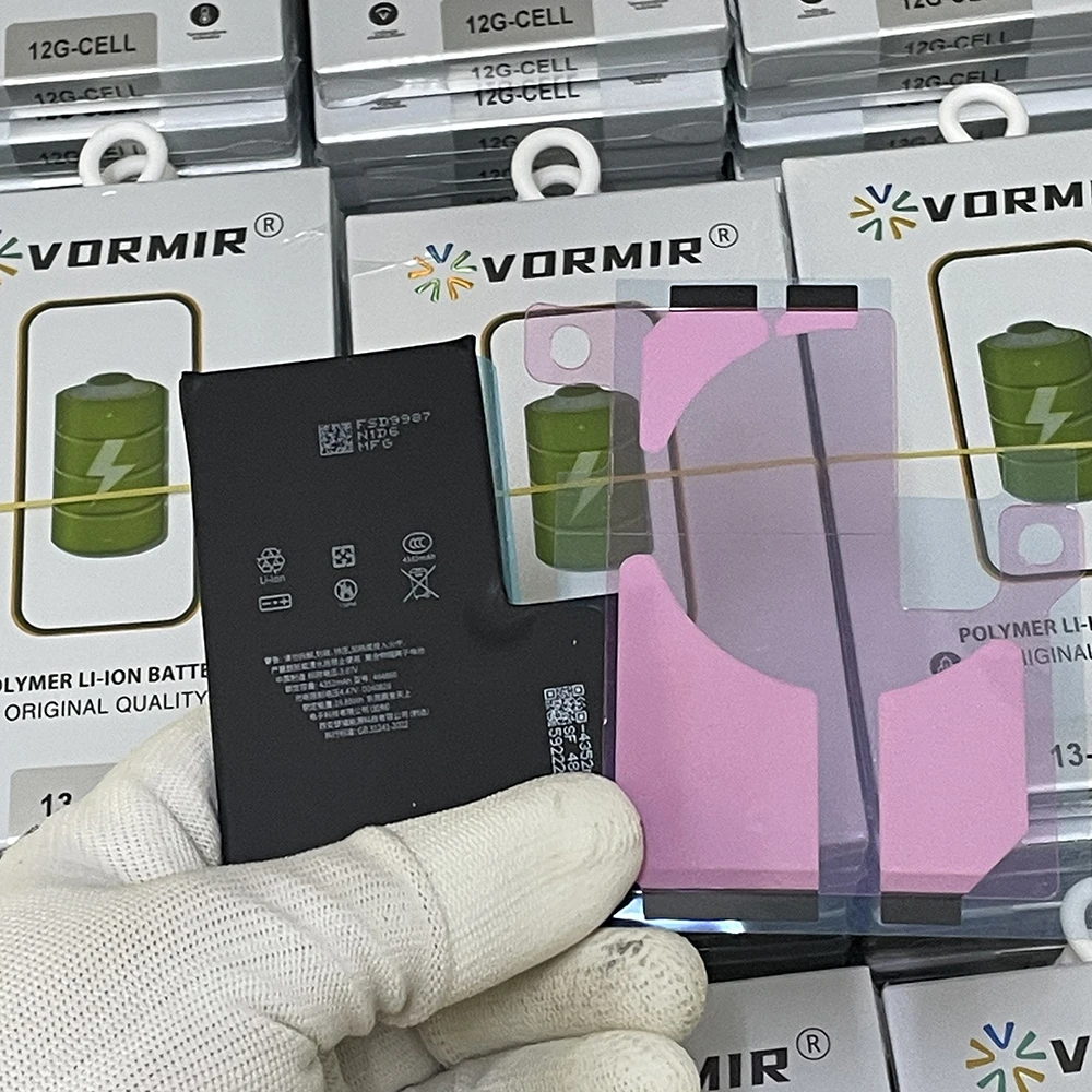 10pcs Battery Cell NO Without BMS Flex for iPhone 12 12pro 13 Mini 14 15 16 17 Pro Max Mobile Phone Batteries No Flexible Cable