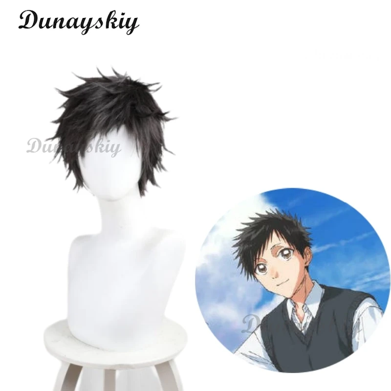شعر مستعار تنكري تايكي Inomata للرجال والنساء ، صندوق أنيمي أزرق ، شعر قصير أسود ، Ao No Hako ، Chinatsu Kano ، إكسسوارات حفلة الهالوين