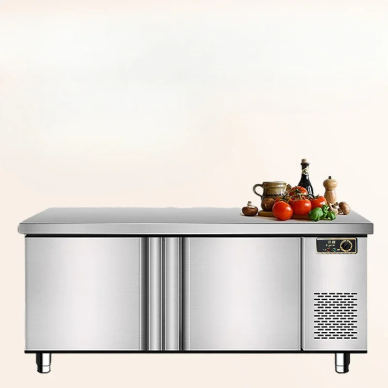 

Refrigerated workbench, freezer, fresh-keeping kitchen freezer, refrigerator, commercial stainless steel console