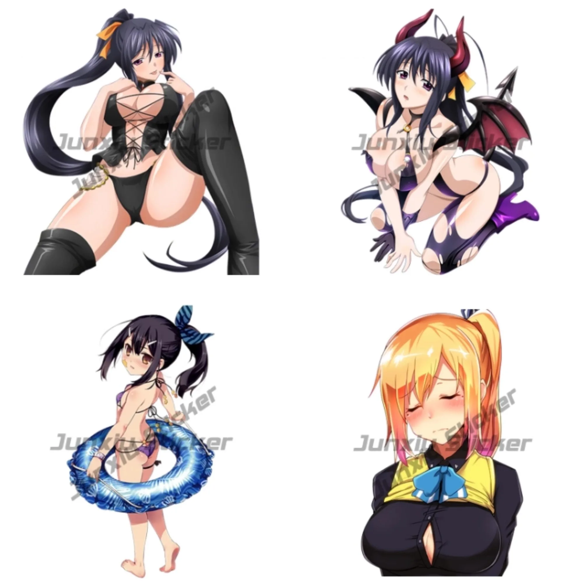 Sexy Anime Lady Himejima Akeno Car Sticker JDM Car Window Laptop Vinyl Decal Fashion Accessorie Wrap