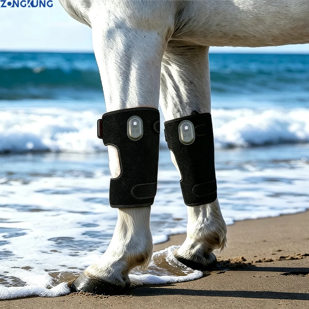 Red Light Therapy Wrap Boot 660nm&850 Physiotherapy Equipment for Horse Knee Leg Pain Relief,Wearable Hoof Boot Rechargeable